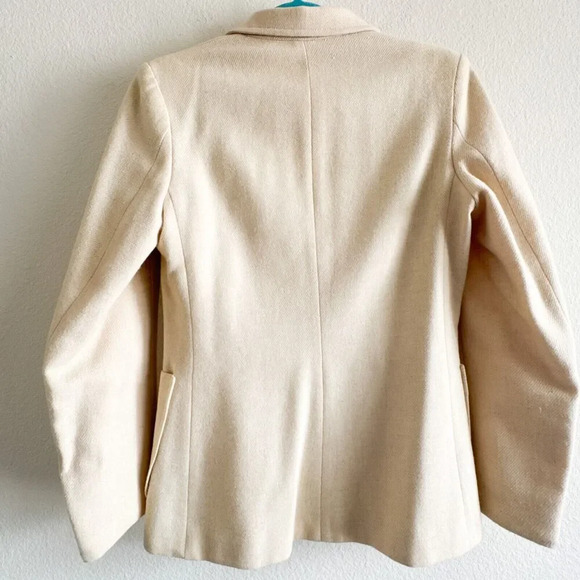 Vintage Made In Japan Ivory Cream Wool Blend Blazer marked 9/10 fits S/M - Picture 11 of 12